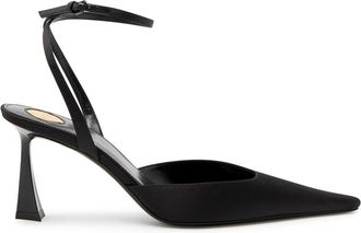 Saint Laurent Aimee 75 Satin Pumps - Black