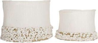 Foreside Home And Garden Set of 2 Hand Woven Boucle Bins White at Nordstrom