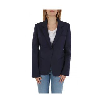 Emporio Armani Heren, Jassen, Blauw, Maat: XS Katoen