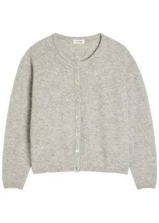 American Vintage Vitow Brushed-knit Cardigan - Grey - M (UK12 / M)