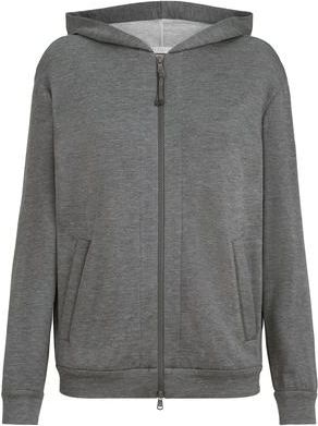 Brunello Cucinelli Sweatshirt with hood in Dark Grey at Nordstrom, Size Xx-Small Eu