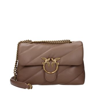 Pinko Pinko Umh&auml;ngetasche Love Puff Damens Leder Braun/Ingwer