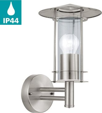 Eglo Lisio Exterior Wall Light 30cm - Silver | TJ Hughes