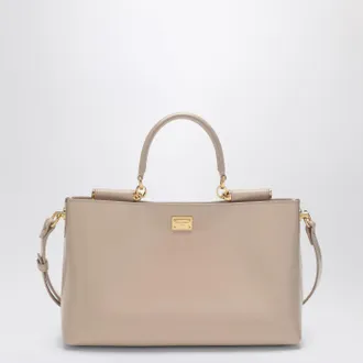 Dolce & Gabbana Dolce&Gabbana Vittoria Handtasche aus fleischfarbenem Leder
