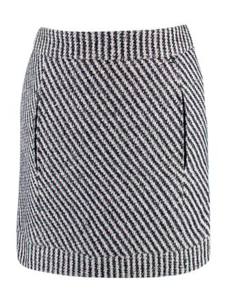 Chanel Black & White Tweed Mini Skirt Size XXS