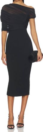 SER.O.YA Selma Midi Dress In Black