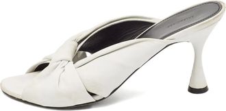Balenciaga Sandali in pelle con nodo 90mm - Bianco