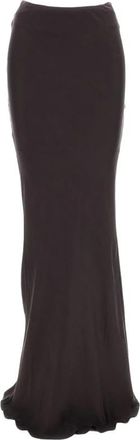 Andamane Maxi Rok - Dames - Maxi Rokken - Bruin - S - Satijn - Rokken