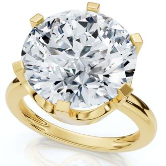 Pompeii3 Certified 6Ct Diamond Engagement Ring Solitaire 14k Gold Lab Grown