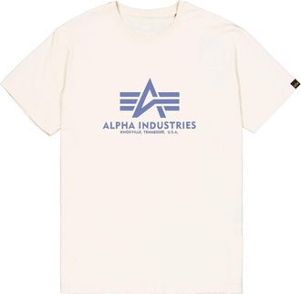 Alpha Industries T-Shirt ALPHA INDUSTRIES Basic T-Shirt BL, Herren, Gr. XXL, vintagewei&szlig;, night lila, Obermaterial: 100% Baumwolle, Shirts T-Shirt