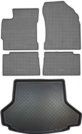 OEM Toyota Auris Ii Touring Sports Kombi (5 Puertas) De 07.2013 A 12.2018. Juego: Alfombrillas De Goma Para Coche + Alfombrilla Para Maletero