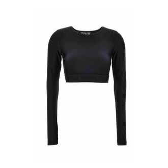 Versace Jeans Couture Tops, Dames, Zwart, 2Xs, T-shirts en Polos