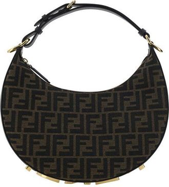 Fendi Bruine Stoffen Schoudertas