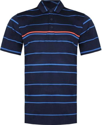 Puma MATTR Short Sleeve Collared Border Line Mens Golf Polo Shirt 532976 03 Navy