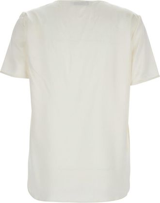 Max Mara Dida White Silk Top For Women Tops