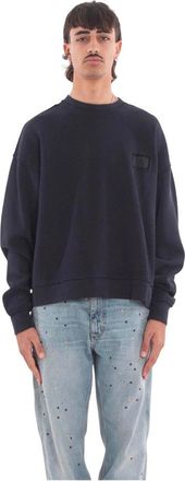 New Amsterdam Surf Association Lace Logo Cropped Sweatshirt - Heren - Sweatshirts - Blauw - XL - Hoodies & sweatvesten