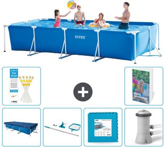 Intex Piscina Con Estructura Rectangular - 450x220x84 Cm - 7-piezas S121
