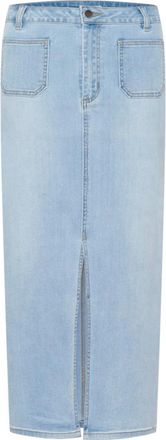 Kaffe Denim Rok Lichtblauw Gewassen - Dames - Spijkerrokken - Blauw - L - Denim - Rokken