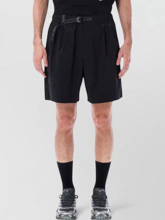 And Wander technical mid length pleat front shorts