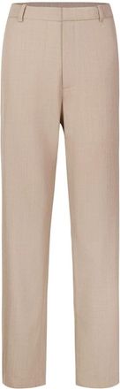 Shanghai Tang rear elasticated-waistband tailored trousers - men - Viscose/Wool - 46 - Neutrals