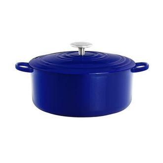 Chantal 5.6 Qt Round Cast Iron Dutch Oven in Cobalt Blue at Nordstrom