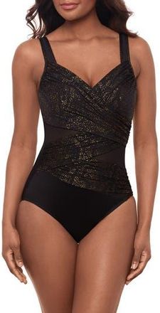 Miraclesuit Brillante Madero One-Piece Swimsuit in Black at Nordstrom Rack, Size 6