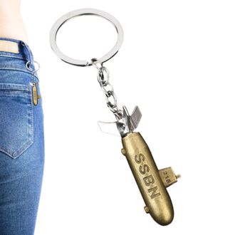 Generic Submarine Keychain - Retro Metal Keyboard Ring Holder | Multifunctional 3D Submarine Model Vintage Keychain, Various Hanging Keychains Decoration