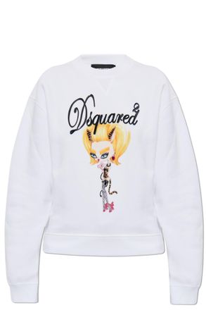 Dsquared2 Sweatshirt with print and appliqu&eacute;s