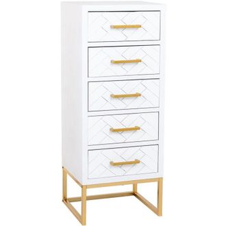 Wanderlust Deco Sinfonier de 4 cajones madera y metal 42x36,5x105h cm