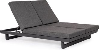 BIZZOTTO Lettino prendisole Infinity in alluminio, cuscino idrorepellente per giardino e piscina -Doppio / Bianco