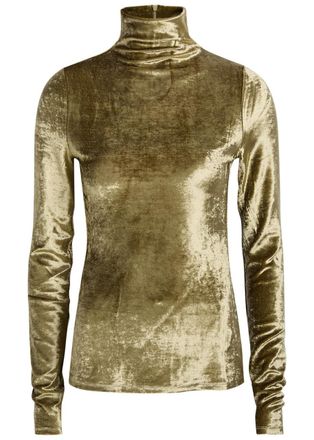 Christophe Lemaire Velvet top - Brown Other - Xxs (UK4 / Xxs)