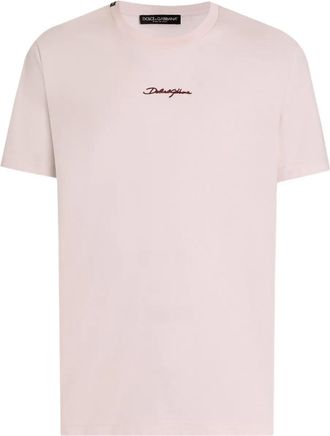 Dolce & Gabbana T-shirt con logo - Rosa