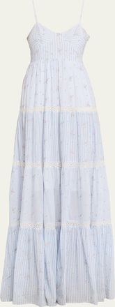 LoveShackFancy Story Floral Cotton Maxi Dress