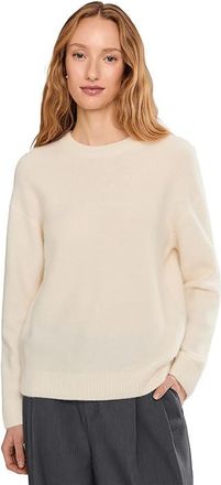 Vince Boiled Cashmere Crew Sweater Womens Sweater White : SM