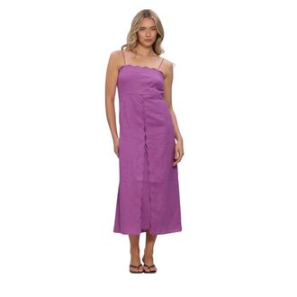 Antik Batik Dahia Sundress - Dames - Casual kleedjes - Paars - M - Katoen - Kleedjes