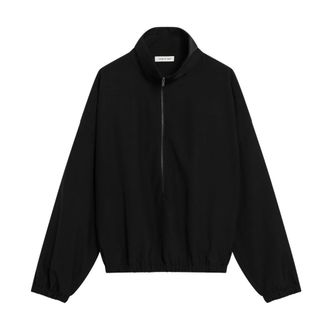 Fear of God Light Jackets, male, Black, Size: XL Half Zip Track Jacket