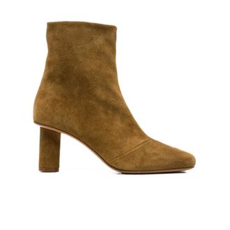 Forte_Forte Schoenen, Dames, Beige, 39 EU, Leer, My Schoenen Suede Enkellaarsjes