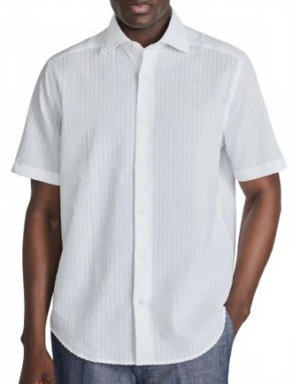 Jack Victor Mens Bedford Short Sleeve Shirt In White