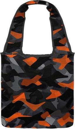 Generic Abstract Sticker Sfumato Reversible Canvas Shoulder Tote - Double-Sided Print, 12oz Cotton, 27cm Drop, Fold-Flat Bag for Travel, Shopping, Street Outi