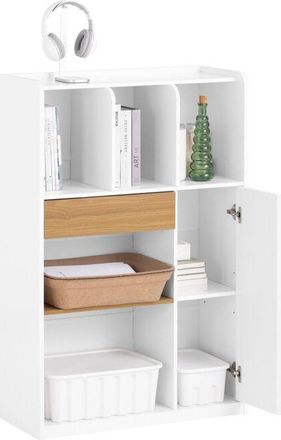 SoBuy Str11-wn Estanter&iacute;a De Oficina Armario De Almacenamiento Con 1 Caj&oacute;n Y 1 Puerta - Sobuy