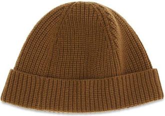 Valentino Garavani Mens Brown Cashmere Beanie Accessory