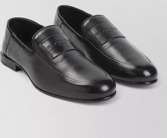 Givenchy round toe smooth finish leather loafers