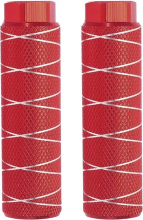 OEM Estriberas De Bicicleta De Aleaci&oacute;n De Aluminio Para Ejes De 3/8 De Pulgada Con L&iacute;nea Delgada Para Mtb, Moto De Cross, Rojo Oscuro