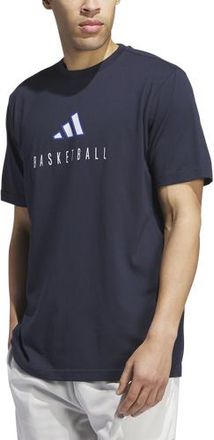 adidas Mens adidas Worldwide Hoops Logo Graphic Basketball T-Shirt - Ink Size XXL