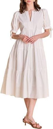 English Factory Tiered Midi Dress in White at Nordstrom Rack, Size X-Small