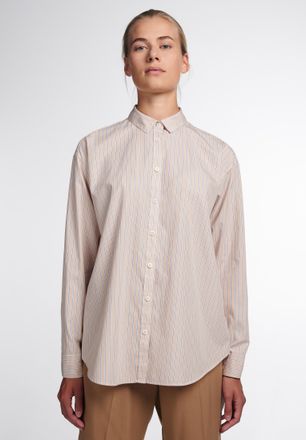 Eterna Hemdbluse ETERNA LOOSE FIT, Damen, Gr. 38, beige, 100% cotton, normal, Blusen Hemdbluse, EASY IRON (b&uuml;gelleicht)