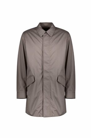 Moorer Mens Collared Mid-Length Jacket In Tortora