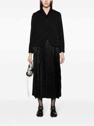 Junya Watanabe Pleated Cotton Skirt - Black