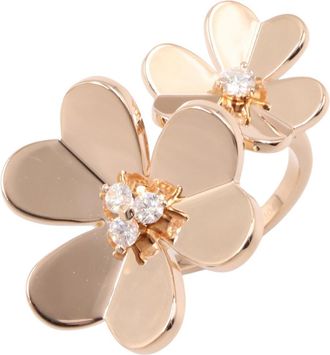 Van Cleef & Arpels Gold Clear Pink Gold (18K) Band Ring (Pre-Owned)