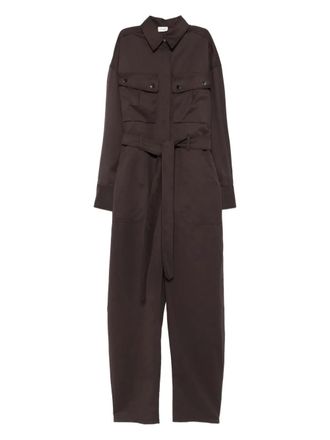 Andamane Vania jumpsuit met ceintuur - Bruin